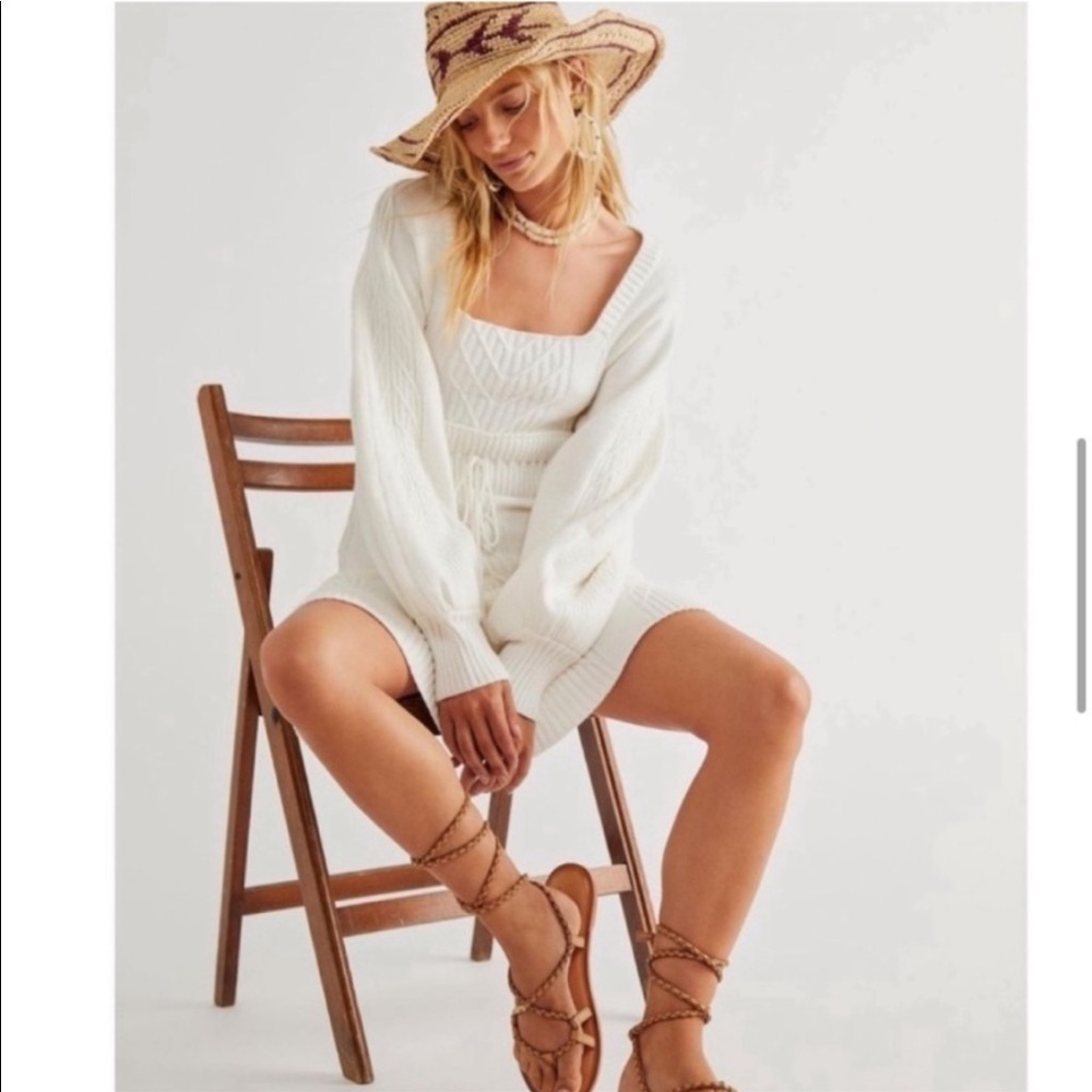 NWT Free People Emmaline Long Sleeve Sweater Dress Size XL